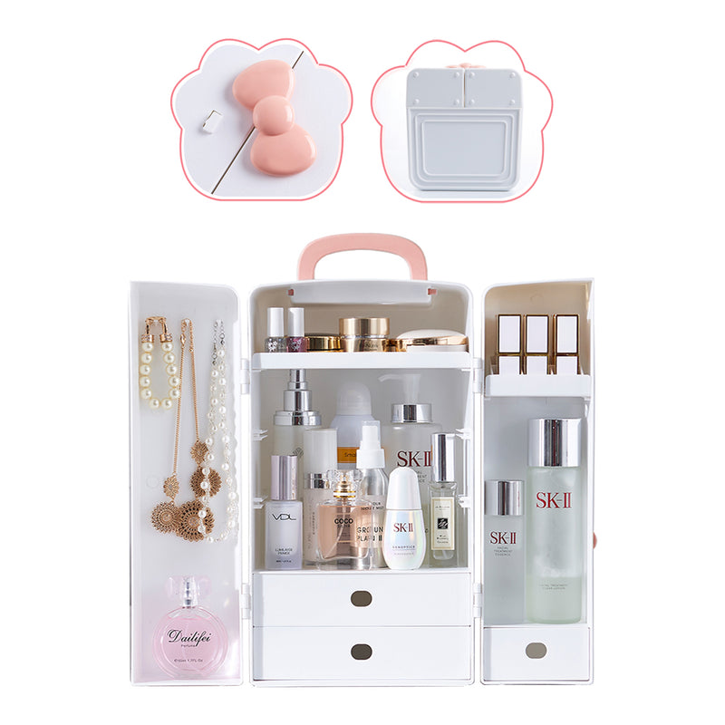 idrop Portable Multipurpose Make Up Cosmetics Jewelry Storage Box Organizer