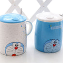 idrop 400 ml Cute Design Ceramic Cup with Lid Cover and Handle