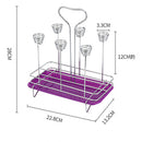 idrop Stainless Steel Inverted Drying Cup Glass Holder Tray Rack Storage