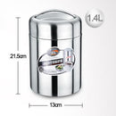 idrop 2 Layer Stainless Steel Heat Vacuum Insulation Lunchbox Portable Pot