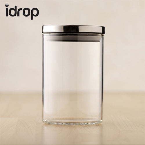 idrop Jia Mei Hua Fashion Glass Storage Candy Chocolate Snack Jar (1200ml)
