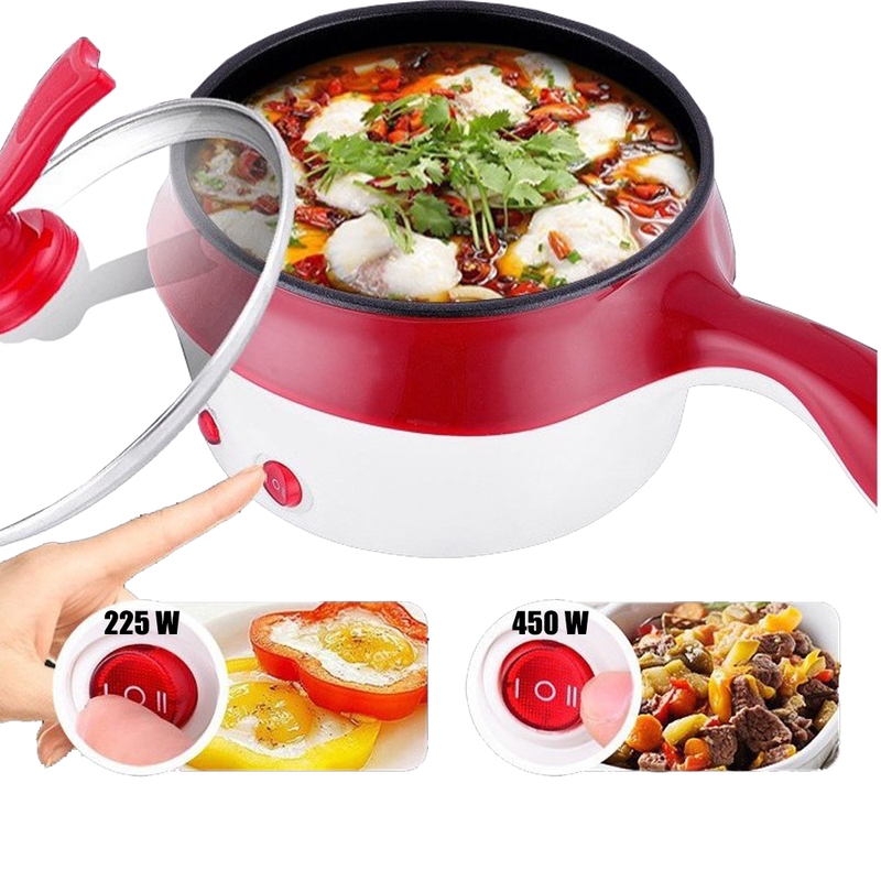 idrop 1.8L 2 Layer Multipurpose Stainless Steel Electric Nonstick Steamer Pot Cooker