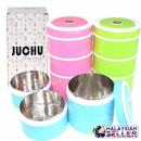 idrop Juchu 2.2 Litre 3 Layer Cute Stainless Steel For Food Preservation Lunch Box