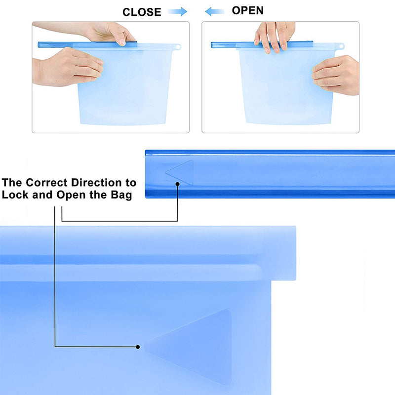 idrop Reusable Preservation Silicone Food Storage Bag Container for Freezer, Microwave, Vegetable, Meat, Snack