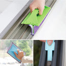 idrop Multipurpose Foldable Microfiber Window Wiping Cloths Glass Cleaning Brush