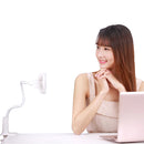 idrop 2 in 1 Electric USB Clip Stretchable Portable Fan With Round Study Lamp