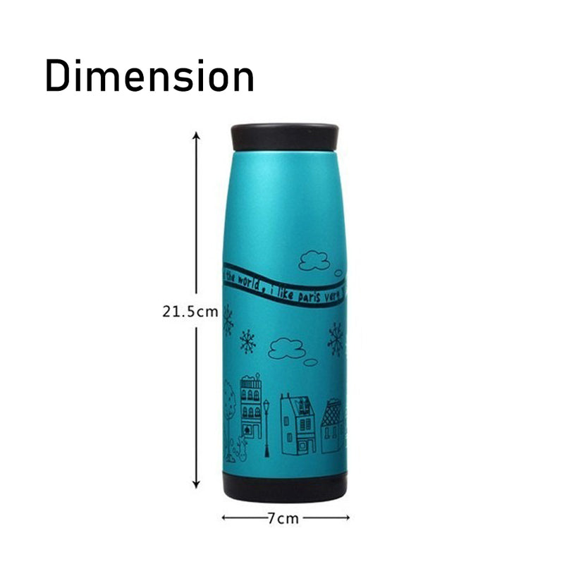 idrop [ 500ml ] Stainless Steel Portable Travel Thermal Water Bottle