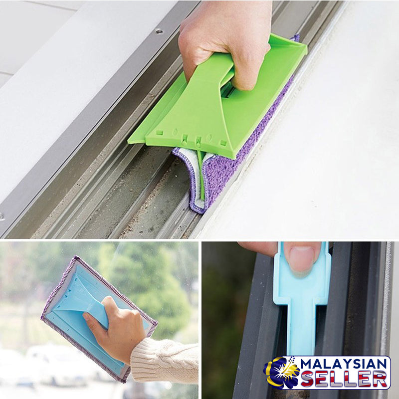 idrop Multipurpose Foldable Microfiber Window Wiping Cloths Glass Cleaning Brush