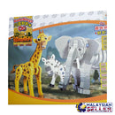 idrop Giraffe/Elephant Wild Safari Animals Foam EVA Building Block Toy Set For Kids And Children