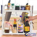 idrop 2 Layers Multipurpose Kitchen Storage Rack Organizer