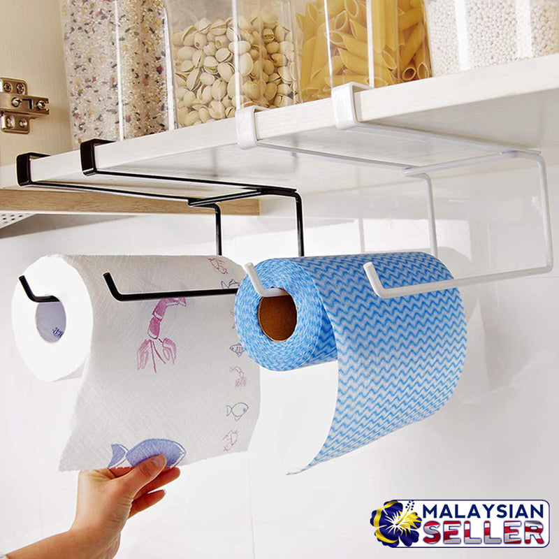 idrop Paper Towel Roll Holder Dispenser Cabinet Cupboard Under Shelf Storage Rack [ ZT-3119 ]