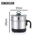 idrop 1.8L Multi-function Stainless Steel 2 Layer Electric Slow Cooker Pot