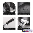 idrop 18 cm Stainless Steel Non-Stick Frying Cooking Pot Tempura Cookingware Kitchen Utensils