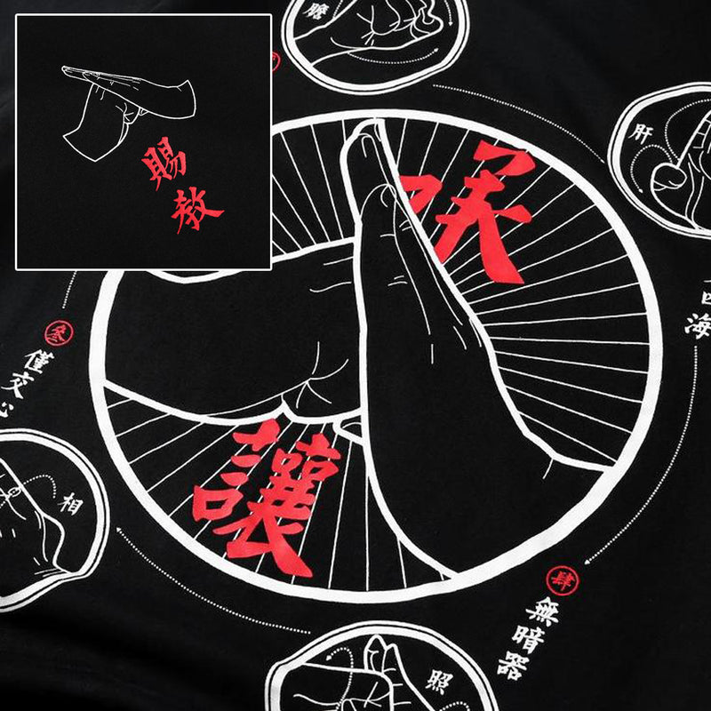 idrop TOLLO - Martial Arts Painted Sukajan T-Shirt Japanese Street Fashion