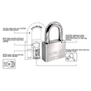 idrop High Quality Stainless Steel Security Pad Lock for Warehouse Home Door