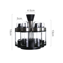 idrop Rotary Seasoning Storage Glass Jar Set For Salt Sugar Pepper Spices