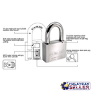 idrop High Quality Stainless Steel Security Pad Lock for Warehouse Home Door