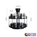 idrop Rotary Seasoning Storage Glass Jar Set For Salt Sugar Pepper Spices