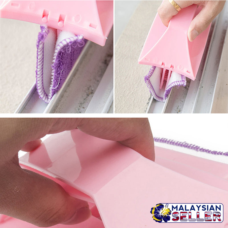 idrop Multipurpose Foldable Microfiber Window Wiping Cloths Glass Cleaning Brush