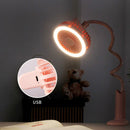 idrop 2 in 1 Electric USB Clip Stretchable Portable Fan With Round Study Lamp