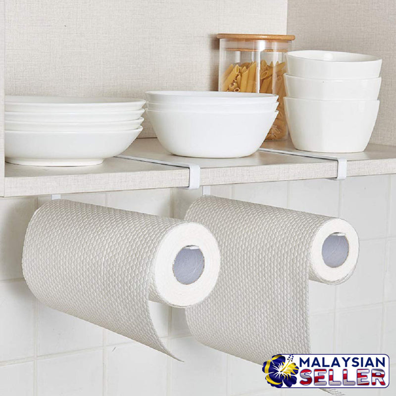 idrop Paper Towel Roll Holder Dispenser Cabinet Cupboard Under Shelf Storage Rack [ ZT-3119 ]