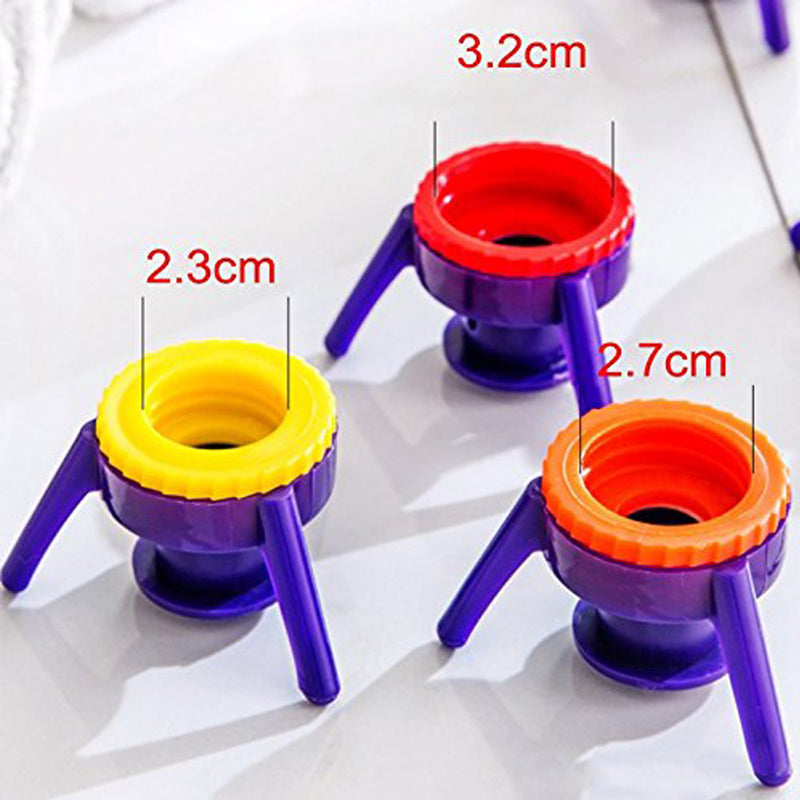 idrop FLIP-IT - Leakproof Inverted Caps Empty-It Bottle Cap Stand Kit