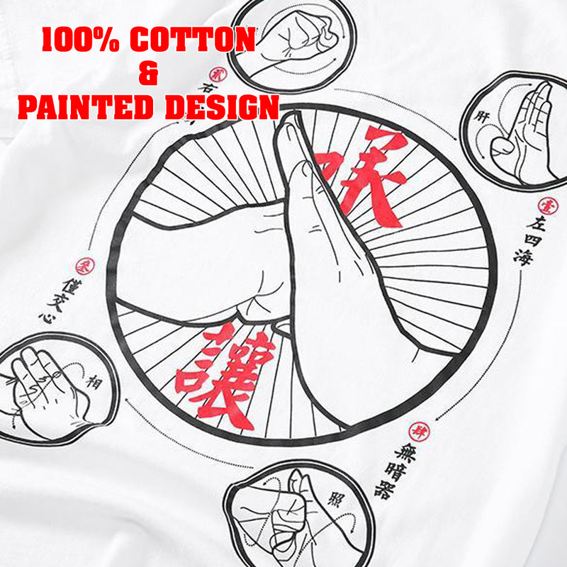 idrop TOLLO - Martial Arts Painted Sukajan T-Shirt Japanese Street Fashion