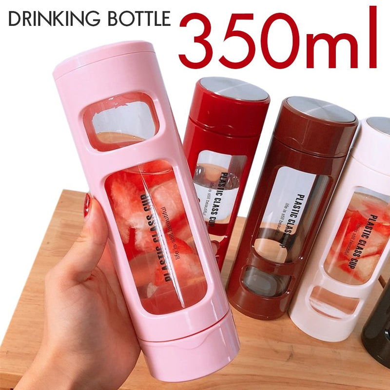 idrop 350ml Portable Drinking Water Bottle Glass Flask
