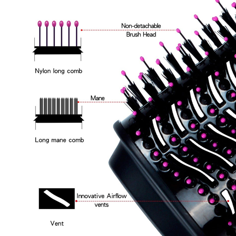 idrop 2 IN 1 Hot Air Hair Dryer & Hair Styler Straightener Curler Brush