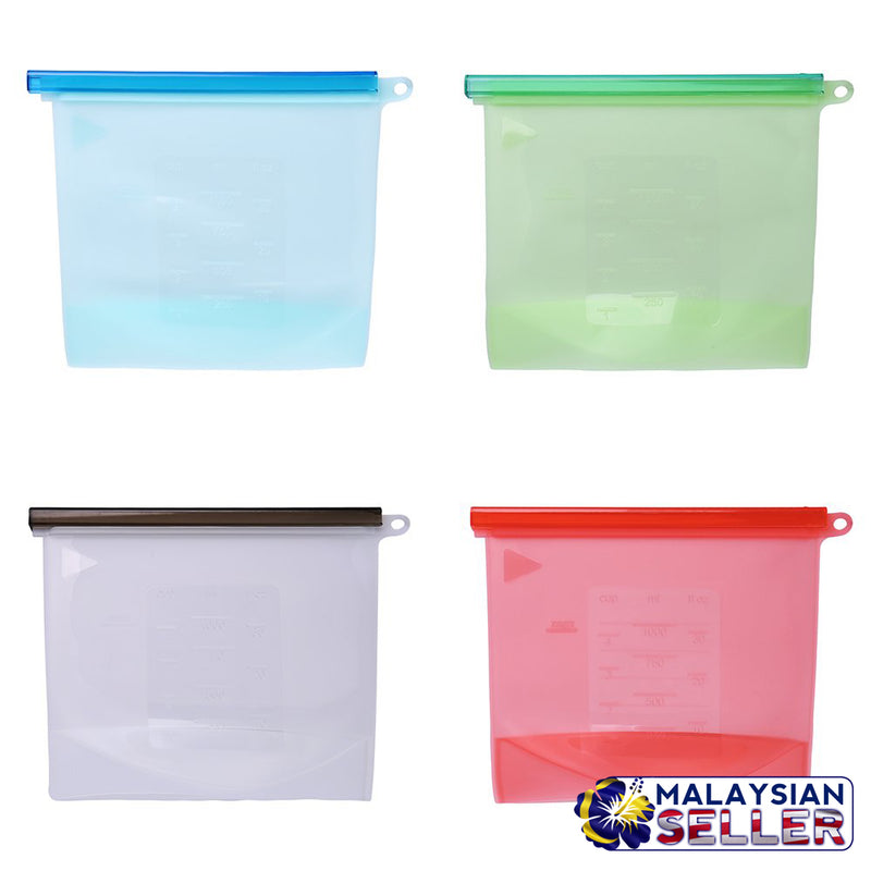 idrop Reusable Preservation Silicone Food Storage Bag Container for Freezer, Microwave, Vegetable, Meat, Snack