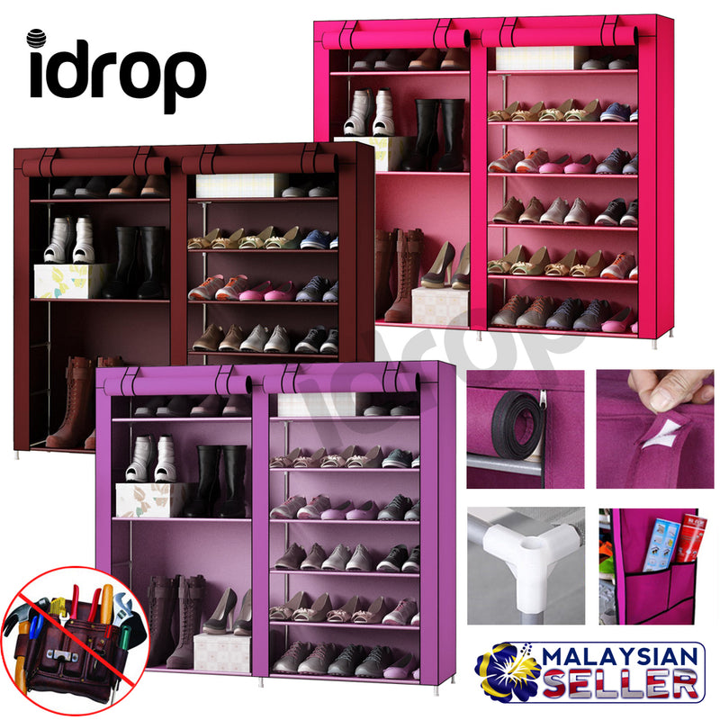 idrop Fashion Portable 9 Tier with 2-Column Shoe Rack