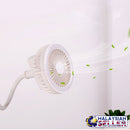 idrop 2 in 1 Electric USB Clip Stretchable Portable Fan With Round Study Lamp