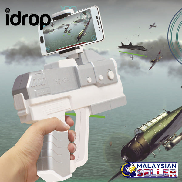 idrop AR-Q8 AR Game Gun Portable Plastic AR Toy with Cell Phone Stand Holder