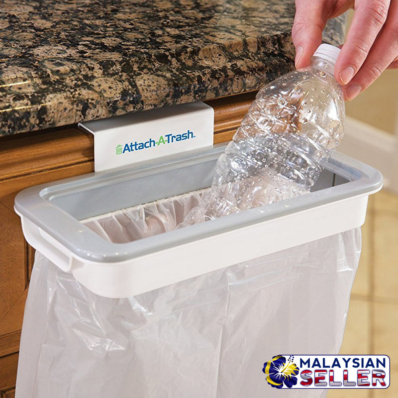 idrop Attach-A-Trash Hanging Trash Bag Holder Garbage Bags Storage Rack