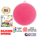 idrop Multipurpose Silicone Sponge Scrubber with Soft Bristles