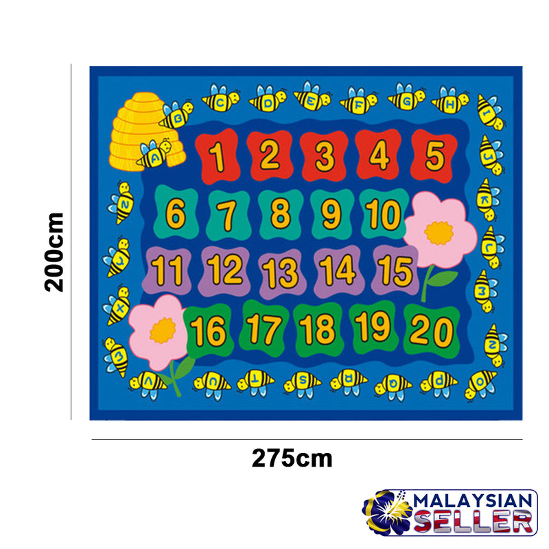 idrop Education And Learning Bees Alphabets and Numbers Carpet for Children Kids Toys [ CP04 ]