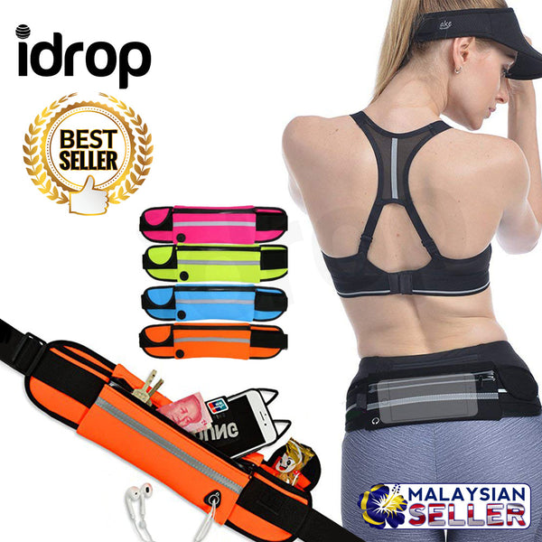 idrop Unisex Fitness Fanny Packs Phone Pouch Bag Runner Workout Belt Waterproof