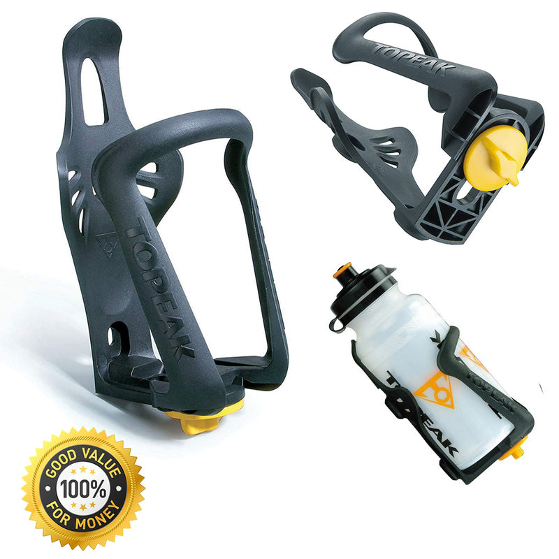 idrop Bicycle Accessories Set For Bicycle Phone Holder + Adjustable Bike Bottle Cage + LED Power Beam Light