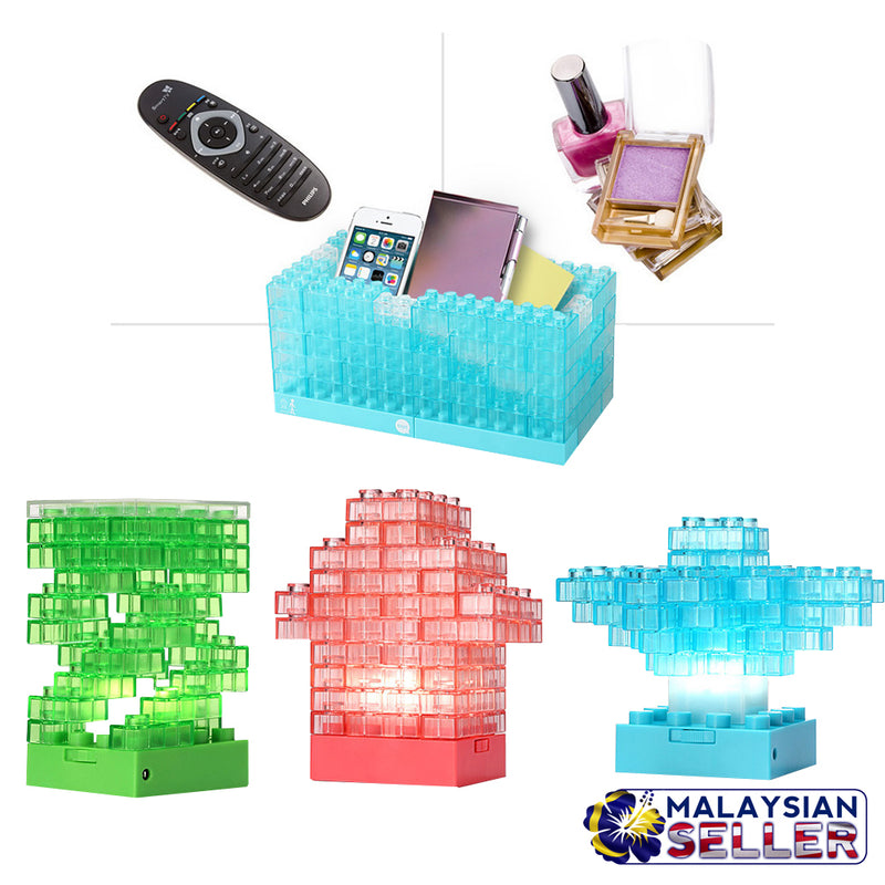 idrop DIY LED Mini Table Desk Building Blocks Lamps for Room Decor