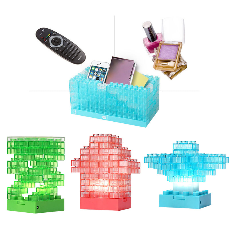 idrop DIY LED Mini Table Desk Building Blocks Lamps for Room Decor