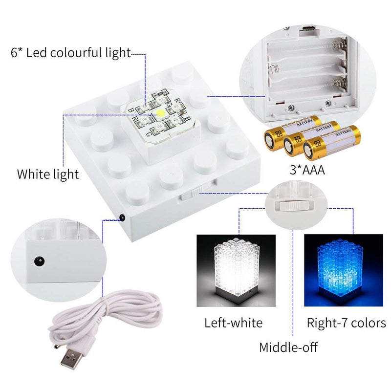 idrop DIY LED Mini Table Desk Building Blocks Lamps for Room Decor
