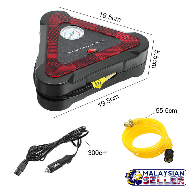 idrop LED Light Portable Mini Emergency Car Tyre Pump DC12V 150 PSI
