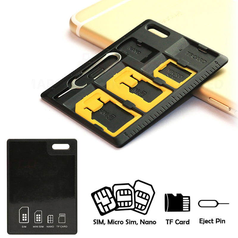 idrop Slim Compact SIM Card Holder & MicroSD Card Storage Case for Smart Phone
