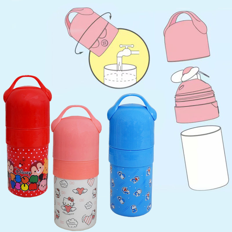 idrop 2in 1 Cartoon Design Portable Children Mini Fan Bottle