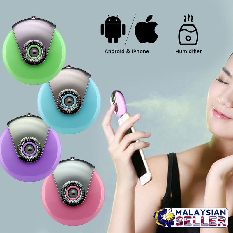 idrop Portable Cell Phone Mini Humidifier Facial Beauty Mist Spray Diffuser  for Android & iPhone