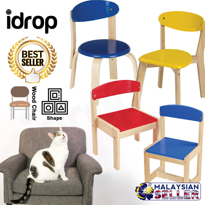 idrop 4 Design Classic Colourful Wood Chair for Kids Children