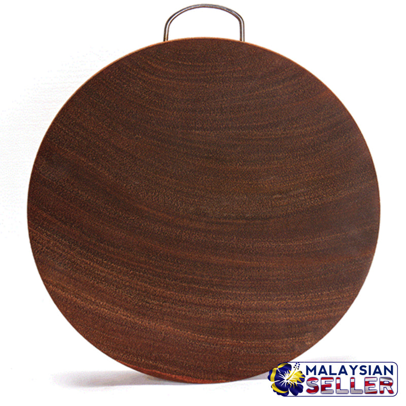 idrop Round Wood Cutting Board Chopping Block Wooden Kitchen Tools Accessories [33cm x 3.8cm]