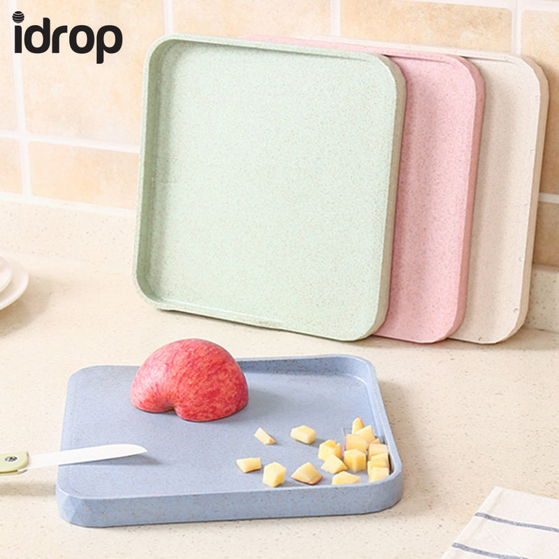 idrop Wheat Straw Reversible Hygienic Kitchen Slicing Cutting Chopping Boards Tools