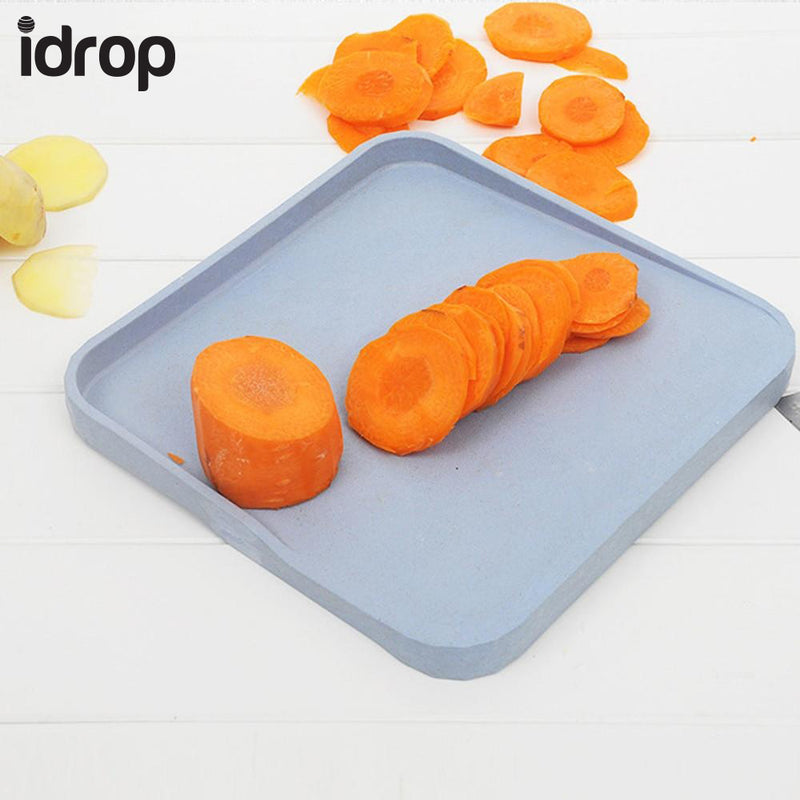idrop Wheat Straw Reversible Hygienic Kitchen Slicing Cutting Chopping Boards Tools