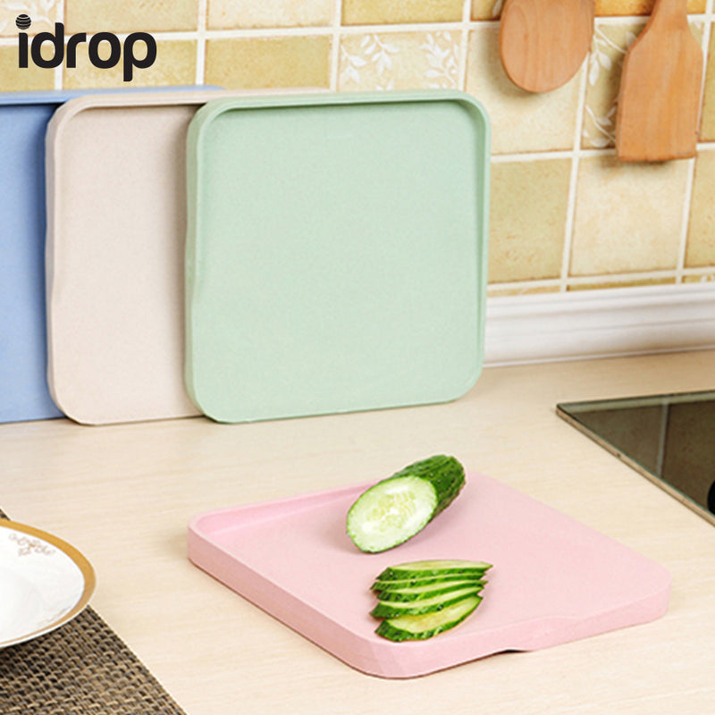 idrop Wheat Straw Reversible Hygienic Kitchen Slicing Cutting Chopping Boards Tools